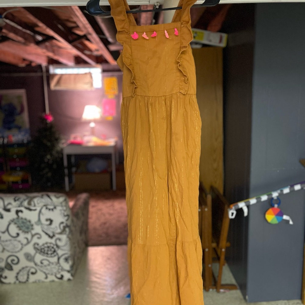 Orange Dress with Pink Accents